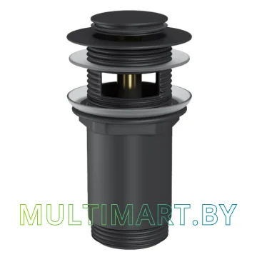 Умывальник Lauter 21675 (клапан 21190B + сифон 21635B, черный матовый) картинка 8